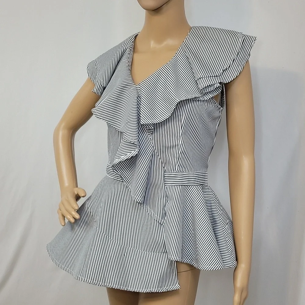 Dalin Ruffle Stripe Top - Picture 6 of 12